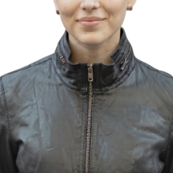 DUARTE Lambskin LEATHER Moto Jacket - Picture 6 of 6